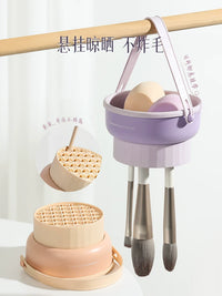 Gudi Silicone Makeup Brush Cleaning Bowl with Drying Rack and Cleaning Soap