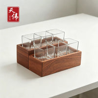 Wooden Dessert Display Stand Buffet Food Riser Sushi Cake Pastry Tray Creative Cold Meal Tea Break Table Decor