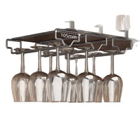 Under-Cabinet Stemware Rack - No-Drill Wine Glass Holder for Home Bar & Kitchen