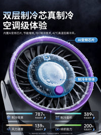 2026 New Semiconductor Refrigeration Air Conditioner Fan Rechargeable Desktop Small Silent Cold Fan