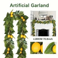 Artificial Lemon Garland with Fruit for Home Decor