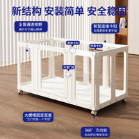 Portable Transparent Pet Playpen for Small Dogs Indoor Puppy Enclosure with Movable Panels