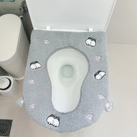 Plush Corgi Parent-Child Toilet Seat Cushion for Adults and Kids