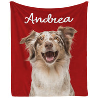 Customizable Dog Pattern Flannel Blanket for Home Warmth