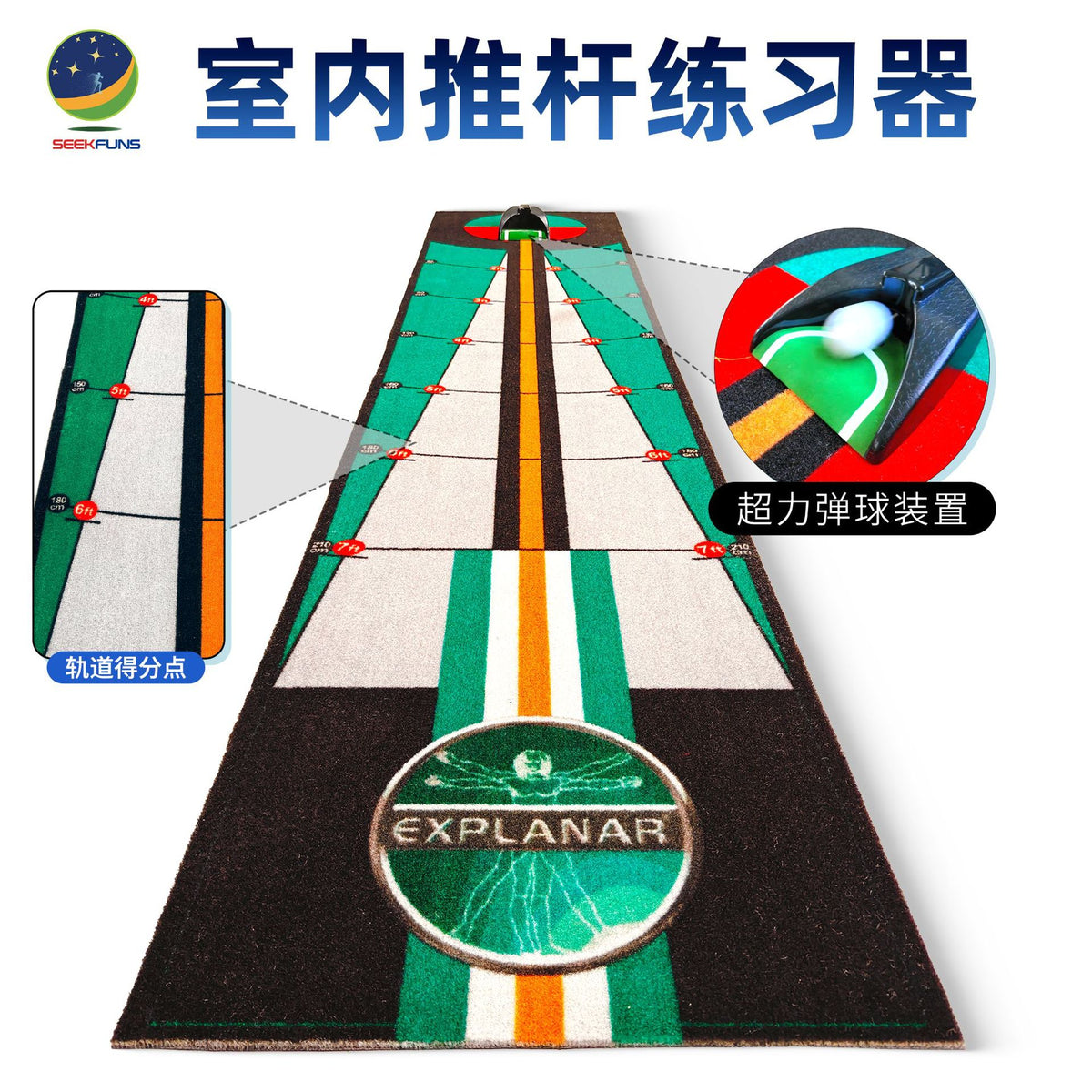 SEEKFUNS Indoor Golf Putting Green Mat for Home Practice