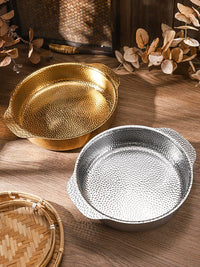 Stainless Steel Hammered Hot Pot with Double Handles, Induction Cooker Compatible