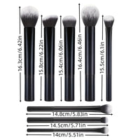 Professional Makeup Brush Set with Long Handles - Foundation, Powder, Blush, Eyeshadow Brushes