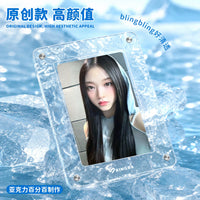 SINGBA Acrylic Magnetic Photo Card Holder for 3-inch Instax and Small Cards