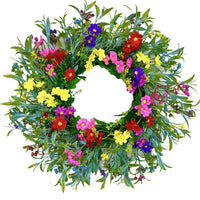 2025 New Texas Wildflower Wreath for Spring/Summer Door Decor with Gypsophila and Daisy