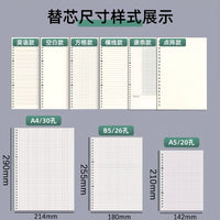 Thickened PP Cover Twin-Coil Notebook with Elastic Band, A4/B5/A5/A6 Blank/Grid Pages for Study