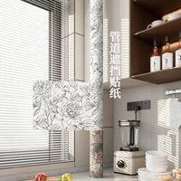 Decorative Pipe Cover for Gas, Drain, and Heating Pipes - Kitchen Pipe Concealer