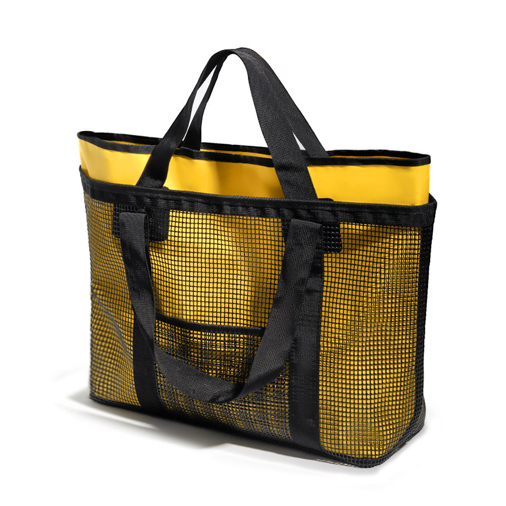 2-in-1 Detachable Waterproof Beach Bag with Mesh Wet Pocket for Swimming & Travel