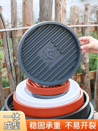 Flower Pot Saucer with Enhanced Breathable Base, Deepened Water Catchment Tray, Round Resin Plastic