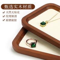 Solid Wood Jewelry Display Tray for Bracelets Necklaces Rings and Collectibles