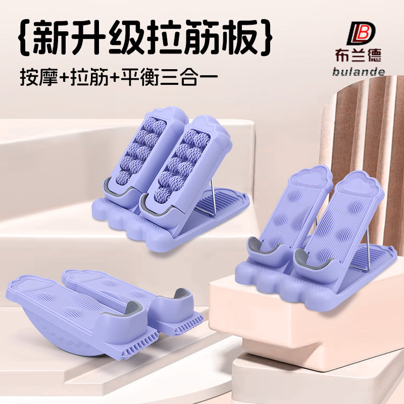 Multi-functional Foldable Slant Board with Foot Massage Roller for Stretching and Fitness