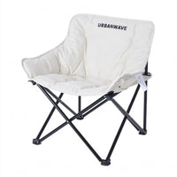 Outdoor Portable Folding Moon Chair with Padded Cushion, Recliner Beach Fishing Camping Chair