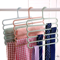 Multi-functional 5-Layer Non-Slip Hanger for Pants, Scarves, and Ties