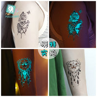 Luminous Butterfly Temporary Tattoos for Music Festivals - Waterproof & Semi-Permanent Face/Body Stickers