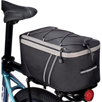 Bicycle Rear Rack Bag with Rain Cover, Large Capacity Bike Trunk Bag, Taillight Hanger