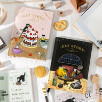 Cute Cartoon Cat Story Series Notebook for Students - High Aesthetic Value Diary