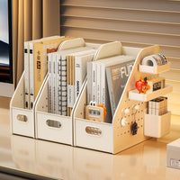 Pegboard Desktop Bookends with Storage for Students and Office