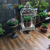 Balcony Flower Stand Birdcage Iron Art Succulent Plant Rack Indoor Outdoor Living Room Multi-tier Storage Shelf