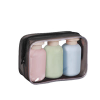100ml Travel Bottle Set for Shampoo, Lotion, and Toiletries - Airplane Compliant Squeeze Bottles