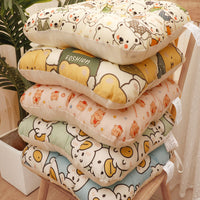 Cartoon Plush Seat Cushion for Office and Students, Thickened Non-Slip Warm Chair Pad