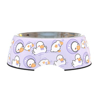 Melamine Stainless Steel Pet Bowl for Dogs and Cats - Non-Slip Food and Water Dish