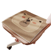 Cartoon Faux Cashmere Seat Cushion for Office & Students, Soft Plush Chair Pad for Winter, Cold Insulation