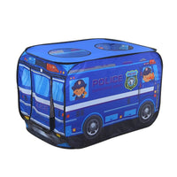 Kids' Foldable Ice Cream Truck Play Tent with Mat or Balls - Indoor Playhouse for Boys and Girls