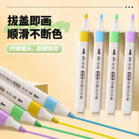 Washable Acrylic Marker Pens for Kids, Opaque Watercolor Art Markers, Blendable, Quick-Drying, Non-Bleeding, Hard Tip