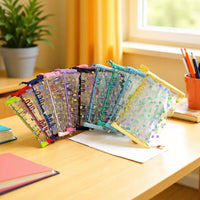 Iridescent Heart A6/A7 6-Ring Zipper Binder for Mini Cards & Stickers