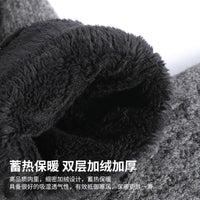 Winter Cashmere Lined Touchscreen Gloves for Men and Women, Windproof Thermal Knitted Full Finger Gloves