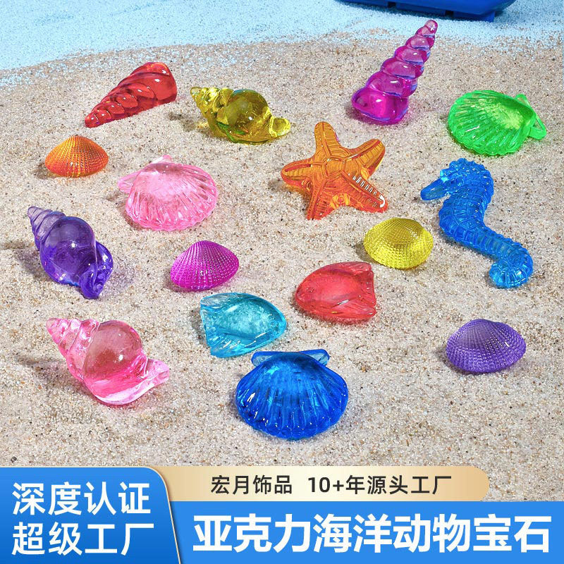 Children's Gemstone Ocean Animal Aquarium Decorations