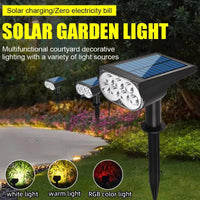 Solar Powered Outdoor Waterproof Landscape Spotlights for Garden and Yard Decoration