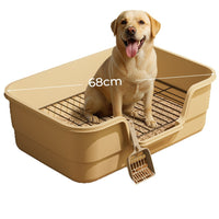 Extra Large Dog Potty Training Toilet with High Fence Anti-Splash for Small to Medium Dogs