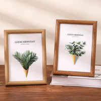 Wooden Photo Frame for 6, 7, 8, 10 Inch and A4 Pictures, Simple Curved Design