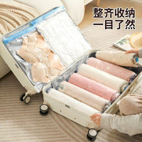 Travel Compression Storage Bag for Luggage, Hand-Roll Vacuum-Free Clothes Organizer