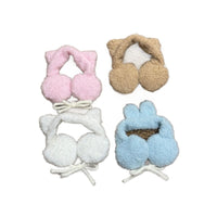 Doll Clothes Accessories: 20cm Cotton Doll Cat/Rabbit Earmuffs & Scarves