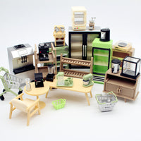 Dollhouse Miniature Multifunctional Bookshelf DIY Living Room Scene Model