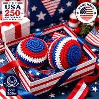 Handmade American Flag Beanbag for Outdoor Multi-Player Games