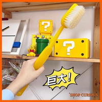 Giant Toothbrush Shaped Long Handle Bath Body Brush for Back Exfoliation and Showering