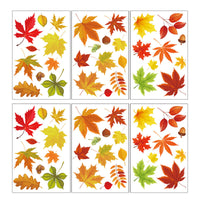 Autumn Maple Leaf Window Clings for Thanksgiving & Fall Decor