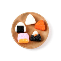 Realistic Japanese Sushi Onigiri Miniature Food Model Keychain Decor