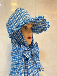 Cotton Linen Sun Protection Hat with Neck Flap for Outdoor Activities
