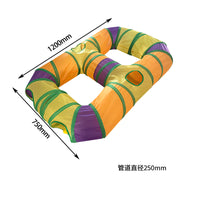 Foldable S-Type Rainbow Cat Tunnel Interactive Pet Toy