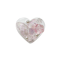 3D Rose Butterfly Pearl Heart Phone Grip Stand for Desk