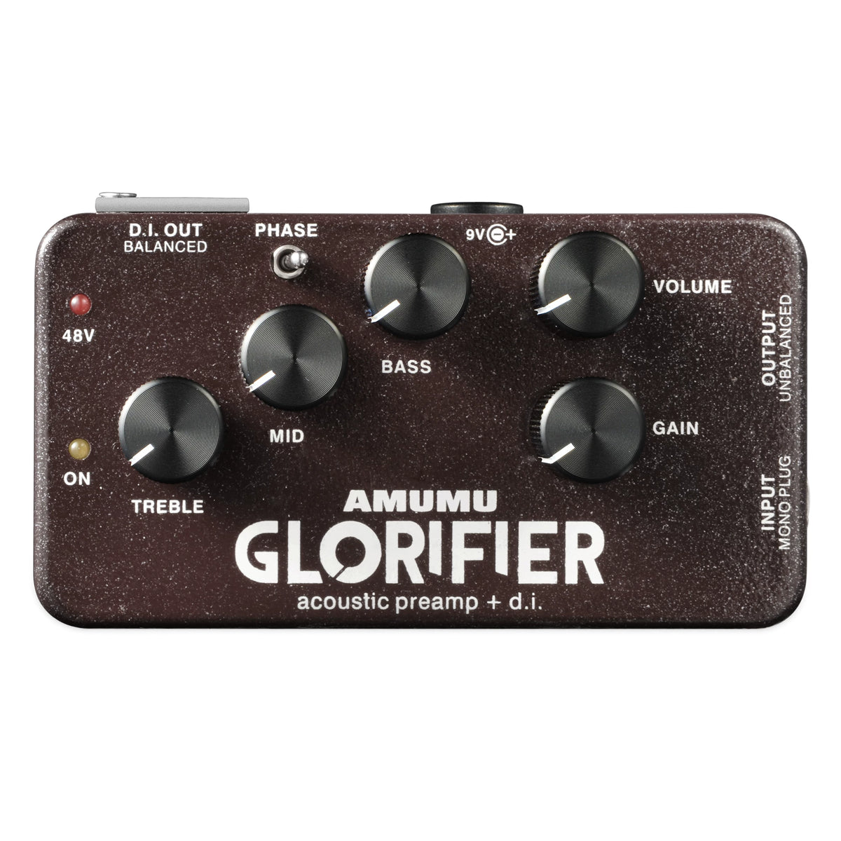 AMUMU GLORIFIER Acoustic Guitar Preamp DI Box for Folk Instruments, Low Noise, High Clarity