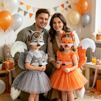 Animal Ear Headband and Tail Set for Kids' Halloween and Cosplay